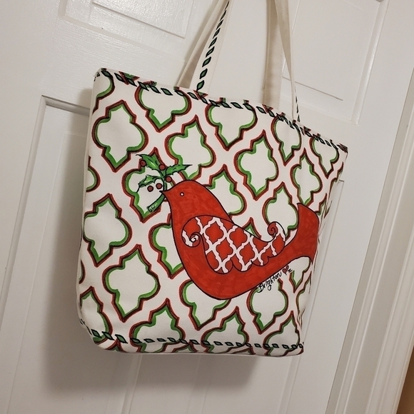 Brighton Love & Joy Holiday Large Canvas Tote - Picture 10 of 16